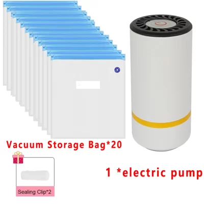 Para impressora 3d filamento saco de vácuo usb recarregável bomba de ar elétrica uma chave saco de armazenamento de bombeamento rápido automático comprimido