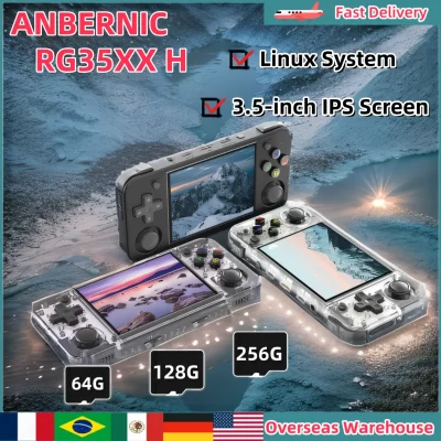 Anbernic rg35xx h retro console de jogos portátil player de vídeo 3.5 Polegada tela ips console de jogos bluetooth anbernic console presente dos homens