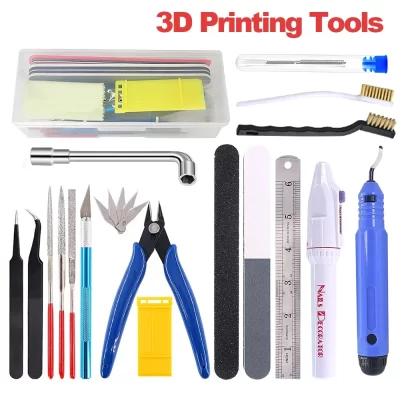 Vários modelos kit de ferramentas impressora 3d corte faca raspador limpeza agulha pinças alicate rebarbação kit diy ferramentas impressão 3d