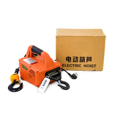 Ferramenta de elevação de talha elétrica portátil, 220v/110v, guincho elétrico, talha de tração, manual/controle remoto/controle de fio 100kg-500kg
