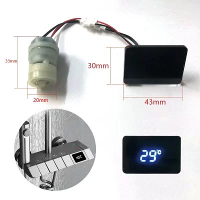 Display digital tela de chuveiro gerador hidro micro hidro gerador cinza sistema chuveiro conjunto acessórios torneira peças reposição