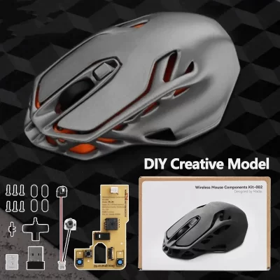 Bambu laboratório impressão 3d diy bambu bluetooth mouse kit 002 lâmpada led sem fio diy modelo arma de brinquedo relógio componentes peças impressora 3d