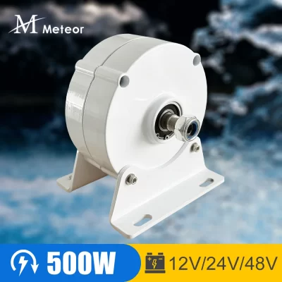 Gerador Gearless do ímã permanente, turbina, baixa velocidade, tratamento da água, energia eólica, agregado familiar, 500W, 12V, 24V, 48V