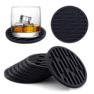 10cm silicone coaster redondo resistente ao calor borracha xícara de café esteira chá bebida caneca de vidro titular almofada decoração tapete de mesa