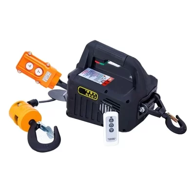 Guindaste de controle remoto, 220v, 500kg, cabo de fio, grua elétrica, concha de alumínio, uso doméstico, guindaste pequeno interno