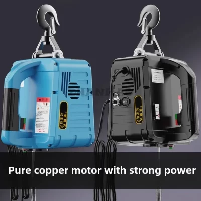Guindaste portátil micro grua elétrica 220v, guindaste de ar condicionado de elevação pequena doméstica, guincho elétrico sem fio
