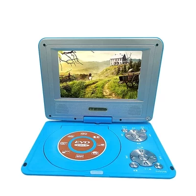 Leitor de DVD portátil de 9" com bateria recarregável, tela giratória de 7" e alto-falantes duplos, reprodutor de DVD móvel
