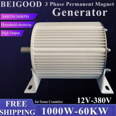 Gerador eólico de motor de nova energia e turbina de baixa velocidade 1kw-60kw 12v 24v 48v 220v 380v gerador de ímã permanente sem engrenagens