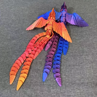 Modelo de articulação de cuco fênix impresso em 3D, decoração criativa de dragão, decoração de quarto mitologia Maya presente de Natal de Halloween