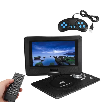 9 Polegada hd tv portátil dvd player 16:9 tela lcd 234x480 resolução de imagem cd jogo tv player adaptador de rádio usb leitores de dvd