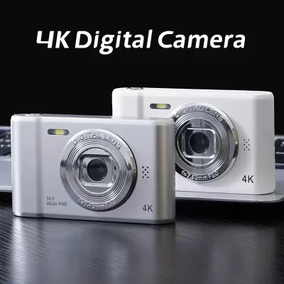 Câmera Digital 4K 50 Megapixels HD Fotografia Viagem Selfie Câmera 2.4 polegadas Tela de Nível Básico Crianças Campus Selfie Mini Câmera