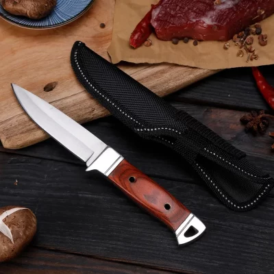 Aço inoxidável portátil bolso Utility Knife, Faca desossa, Cozinha Cleaver, Meat Paring Knife, Churrasco ao ar livre e pesca