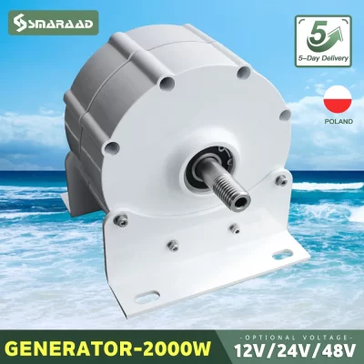 Gerador de Turbina Eólica PMG 2000W, 12V 24V 48V 500 Rpm, Alimentação AC DC, Turbina de Água Dínamo Magnético, Hidro Alternador, Energia Livre
