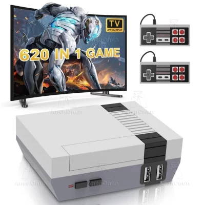 620 jogos retro tv console de videogame clássico emulador dois jogadores caixa de jogo crianças adulto máquina de jogos com 2 controlador gamepad