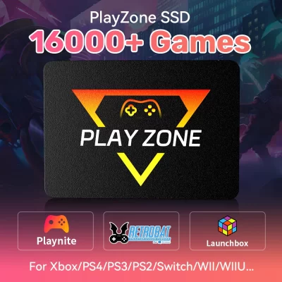 Playzone 1tb emulador externo jogo ssd embutido 16000 jogos retro & aaa disco rígido de jogo portátil para xbox/switch/ps4/ps3/ngc/wii