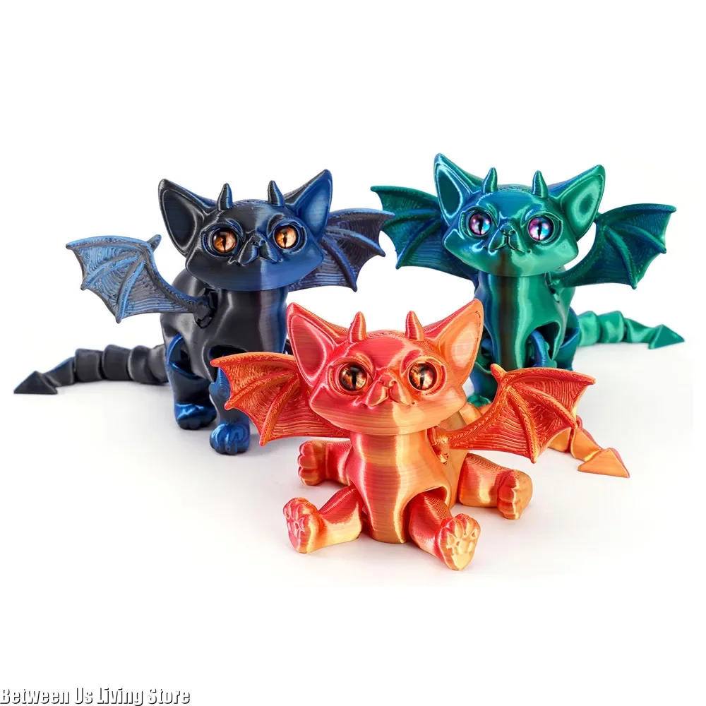 Modelo de brinquedo imprimível 3D Anjo Gato Inferno Gato para decoração de mesa de quarto Acessórios para casa móveis multiarticulados - Image 4