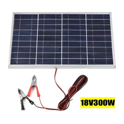 18v 300w kit de painel solar carga 12v bateria portátil flexível células solares carregador de bateria para acampamento carro rv telefone móvel