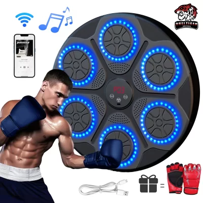 Nova máquina de boxe de música inteligente bluetooth fixado na parede música boxe trainer ginásio casa eletrônico boxe alvo equipamento perfuração