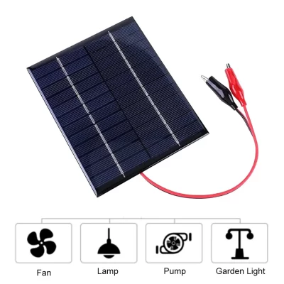 Kit de painel solar 2w 12v, economia de energia para acampamento, módulo de célula pequena, placa de polissilício, faça você mesmo, painéis solares para carregamento de bateria
