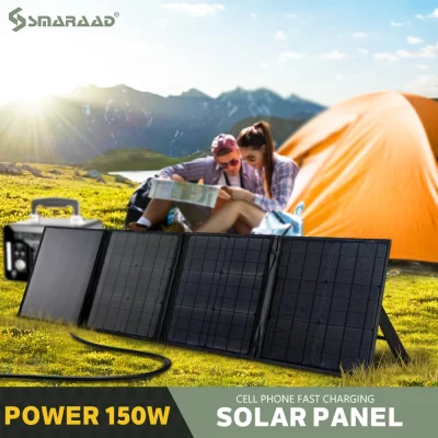 Smaraad 150w 18v dobrável painel solar usb carregador solar portátil dc saída pd tipo-c qc3.0 telefones tablets campismo van viagem rv