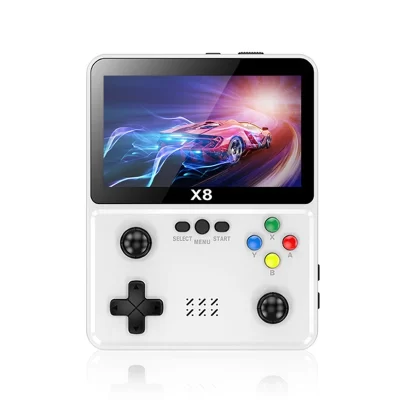 X8 retro console de jogos 4 Polegada tela ips jogador de jogo portátil 10 simuladores console de videogame para sfc gbc gba fácil instalar branco
