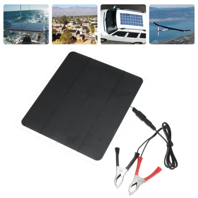 Painel de Bateria Solar Ao Ar Livre 20W 12V Car Boat Yacht Painel Solar Impermeável Painel Trickle Carregamento Kit com Clip para RV