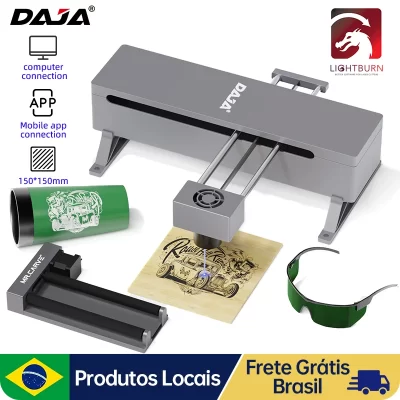 Nova daja dj7 gravador a laser cnc 5w portátil diy máquina de gravura para metal pintado couro madeira vidro plástico pape gravura