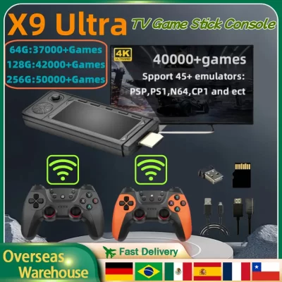 X9 ultra retro console de videogame 3d hd 4k jogo vara console de jogo em casa hdmi controlador sem fio tv jogo retro jogos vara presente