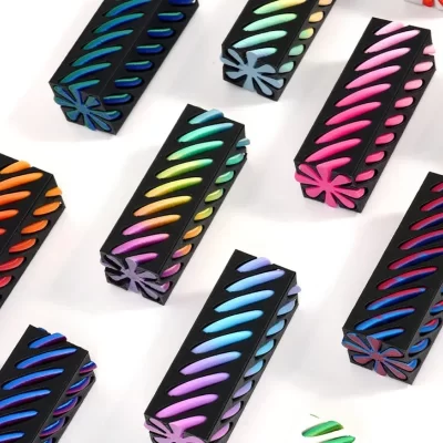 3D Impresso Impossível Pirâmide Pass-through Escultura Pilar Quadrado Helix Parafuso Fidget Brinquedo Espiral Cono Ornamento de Descompressão