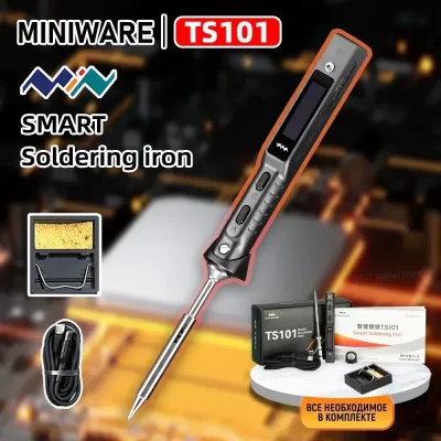 Original ts101 ferro de solda elétrica temperatura ajustável usb portátil estação de solda digital 65w mini ts100 ts 101