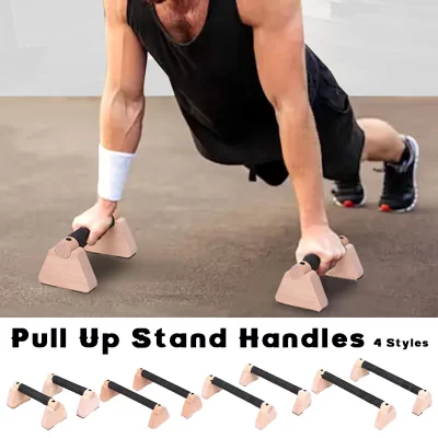 Barra de calistenia de madeira de faia, paralletes de madeira sólida, barra push-up para exercícios de chão de academia em casa, treinamento de peso corporal