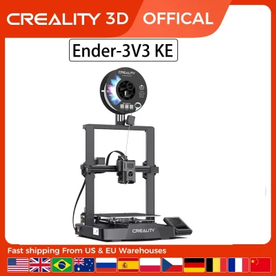 Creality Ender-3V3 ke impressora 3d 500 mm/s max impressão x-axis trilho linear cr toque nivelamento automático atualizado sprite extrusora direta