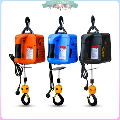 Talha elétrica portátil de 500kg, guincho manual, bloco de tração, cabo de aço elétrico, talha de elevação, corda de reboque, 220v/110v