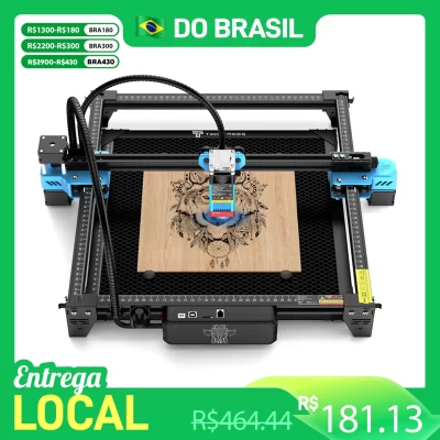 Twotrees TTS-55 Pro Gravador a laser com tela de toque Máquina de gravação a laser Adicionar display 40W Máquina CNC de luz azul