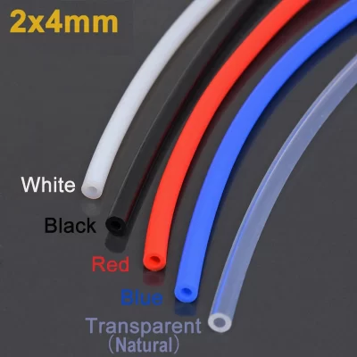 Tubo ptfe extrusora bowden de 1/2/4m para j-head hotend v5 v6 1.75mm filamento id 2mm od 4mm tubo teflonto para parte de impressora 3d ender 3