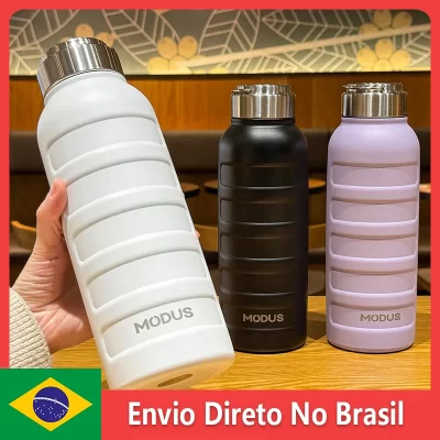 Garrafa Térmica Vácuo de Agua De Portátil,Viagem Frio E Quente Carro Caneca com Alça 1000ml