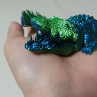 Modelo de crocodilo biônico impresso em 3D, modelo de brinquedo animal, presente perfeito para aniversário, acessórios decorativos de escritório doméstico
