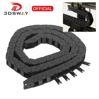 3dsway peças de impressora 3d ponte cabo corrente 10x11mm fio transmissão transportadora plástico arrastar reboque cabo de náilon preto para impressão 3d