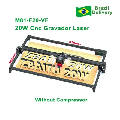 ZBAITU-Máquina De Corte De Gravação A Laser, Grande Área De Trabalho, Gravador De 32 Bit Com Cabeça De Laser Assistida A Ar, Impressora De Marca DIY, 81x46cm