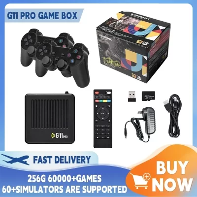 G11 pro caixa de jogo 4k hd tv jogo vara console de videogame 128g construído em 40000 jogos retro jogador de jogo portátil sem fio gamepad