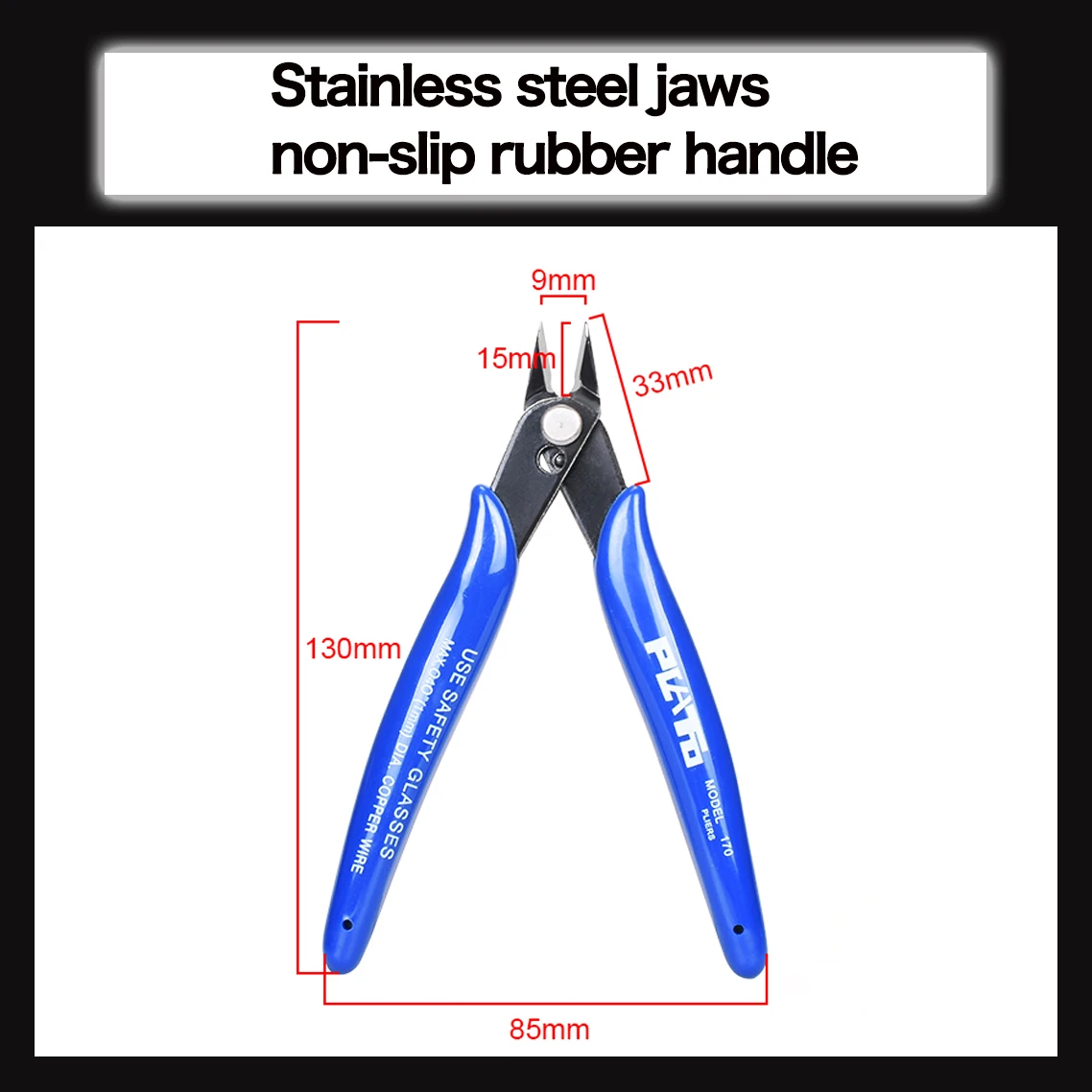 1 pçs plato 170 wishful braçadeira diy alicate diagonal eletrônico pinças de corte lateral cortador de fio peças impressora 3d - Image 4