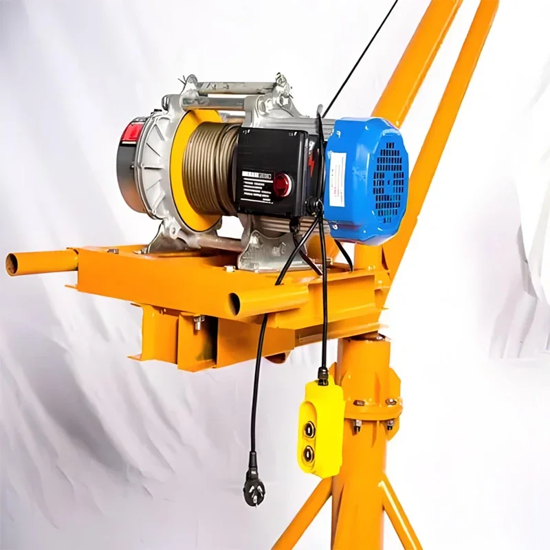 Guindaste móvel exterior ajustado para telhados de construção, 1 tonelada, capacidade 1000 kg, 30m, grua 220V - Image 5