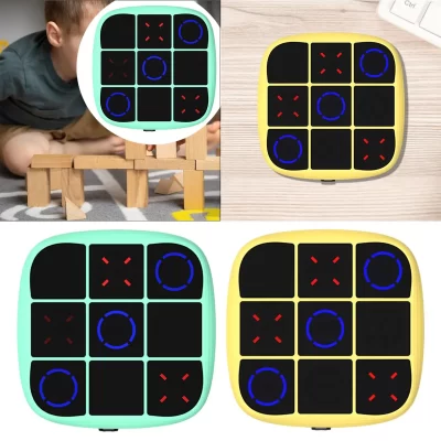 Tic tac toe jogo de mesa elétrico jogos xo cruzes jogo treinamento memória infinito para amigos crianças presentes