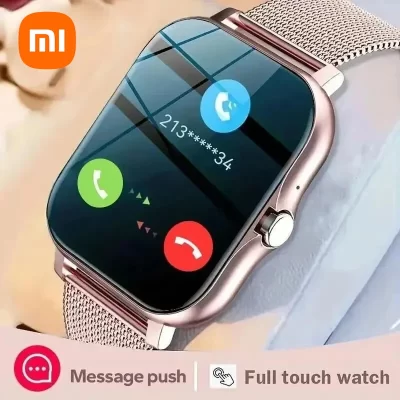 Xiaomi 2025 relógio inteligente para homens mulheres presente tela de toque completa digital esporte fitness mensagem relógios bt chamada smartwatch relógio de pulso