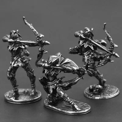 Beleza feminina archer solider modelo branco cobre estatuetas em miniatura metal brinquedo carro ornamentos de mesa decoração acessórios artesanato