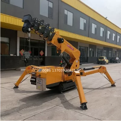 Guindaste aranha móvel de 10 toneladas, alta qualidade, construção telescópica, hidráulico multifuncional com componente de motor central