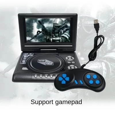Top 7.8 Polegada portátil casa carro dvd player vcd cd jogo tv player adaptador de rádio usb suporte rádio fm recebendo-plugue da ue