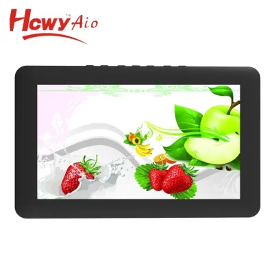Mini televisão 9 "TV digital portátil LED TV com bateria Rádio FM PVR USB Porta de cartão TF