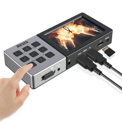 Gravador portátil HDMI 1080 60Hz, você pode gravar, vídeo 1080P60 de qualquer fonte HDMI, com uma tela de 3,5"