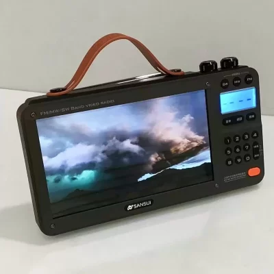Sansui f51/f50 portátil rádio fm display de vídeo rádio sem fio bluetooth alto-falantes duplo slot para cartão tf mp4 leitor de música vídeo e-book